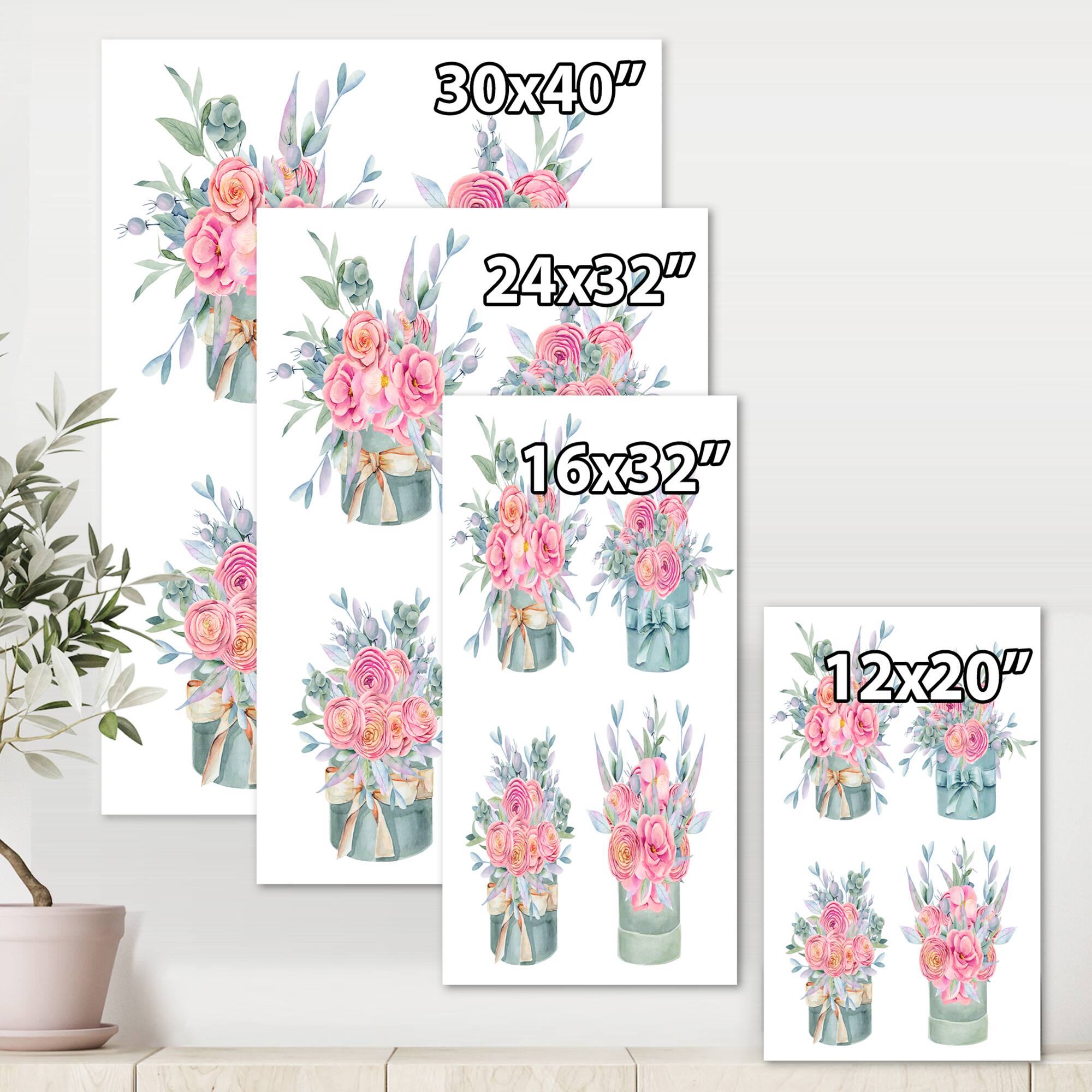 Designart - Collection of Pink Roses